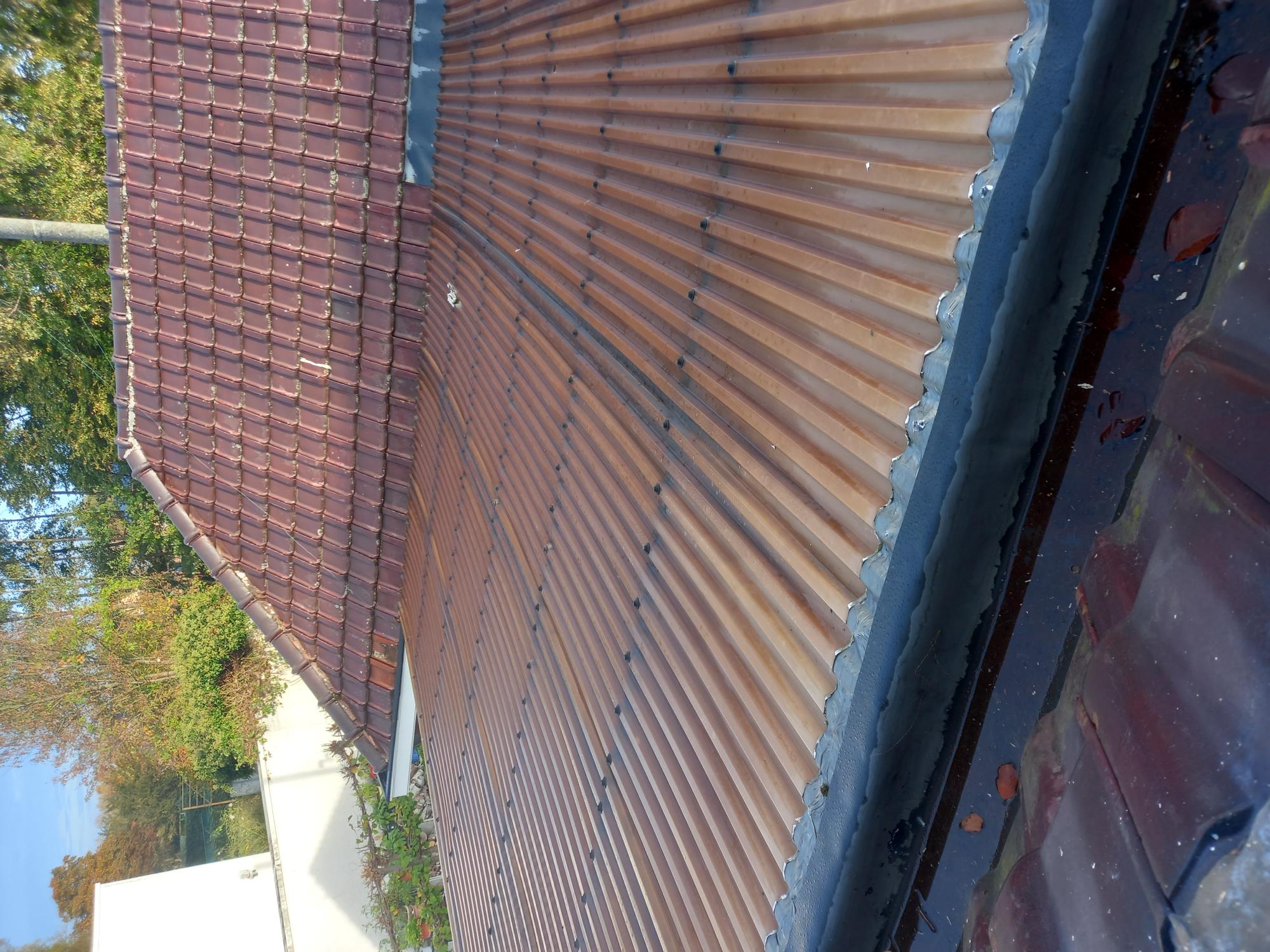 Achterbouw in Houten Constructie, Afgewerkt met Thermowood Ayous en Dakdichting in PVC te Hasselt in Hasselt, foto 10