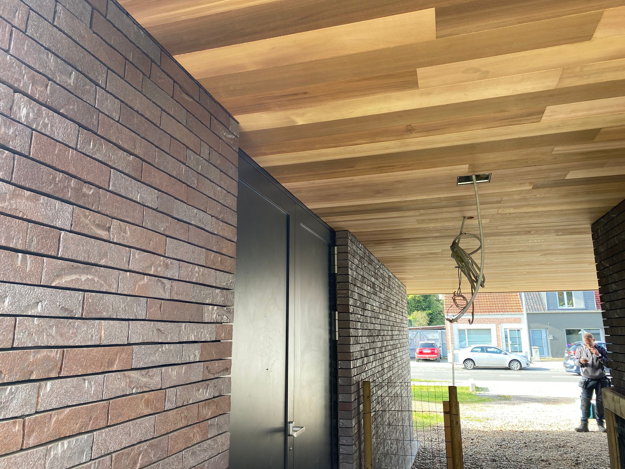 Bekleding van Buitenplafond Uitgevoerd in Cederhout te Mol in Mol, foto 7