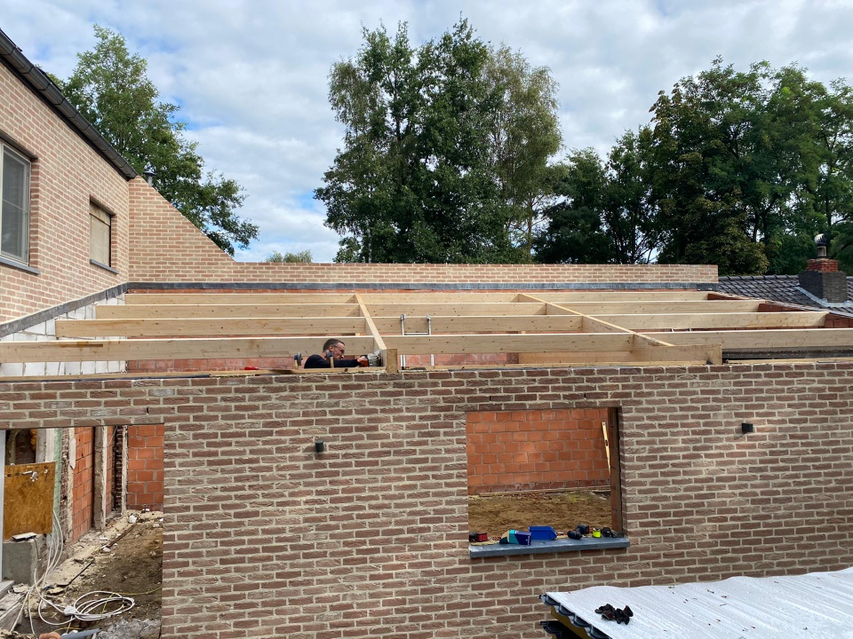 Hellend Dak en Plat Dak van een Nieuwbouw te Genk in Genk, foto 9