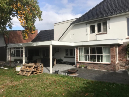 Plaatsen van een Veranda met een Plat Dak uit EPDM en 2 Plat Dak Vensters, foto 6