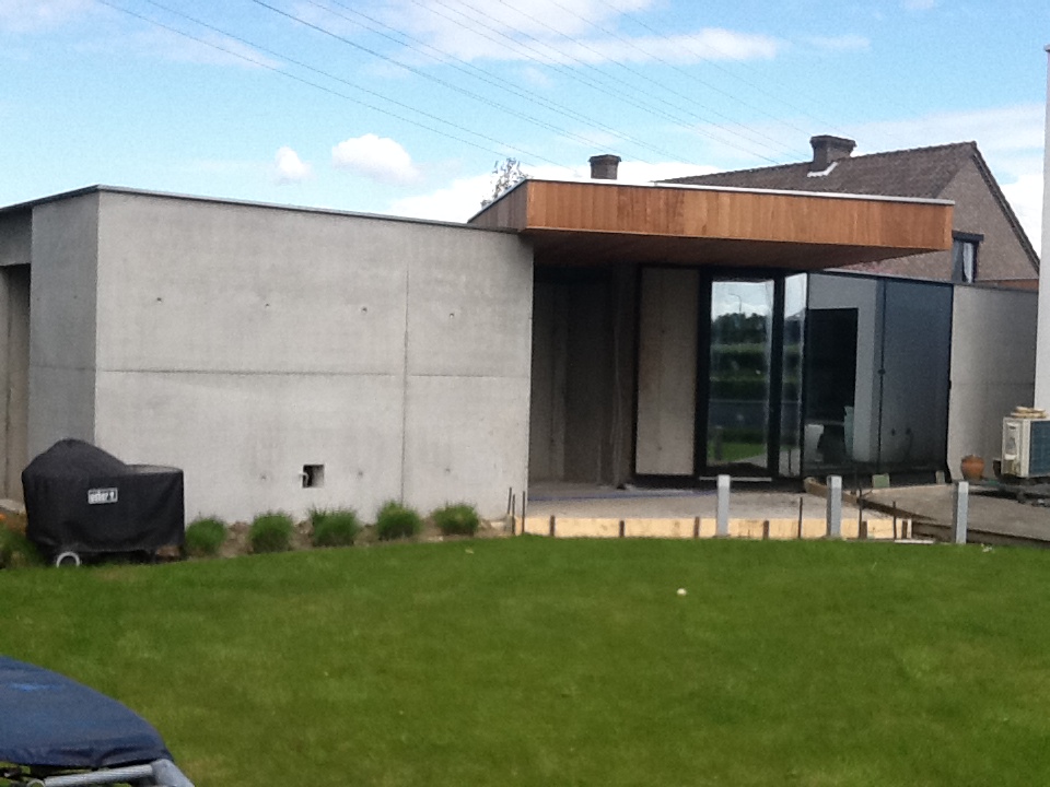 Poolhouse met Plat Dak uit EPDM en met Ceder Bekleding, foto 2