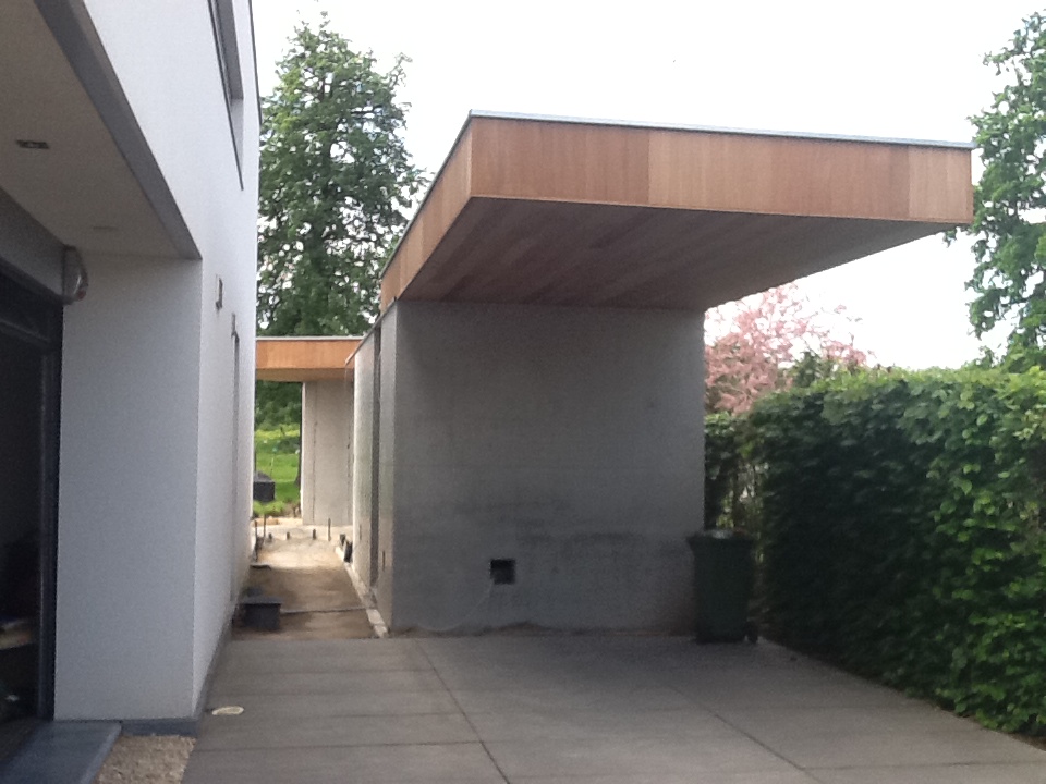 Poolhouse met Plat Dak uit EPDM en met Ceder Bekleding, foto 3