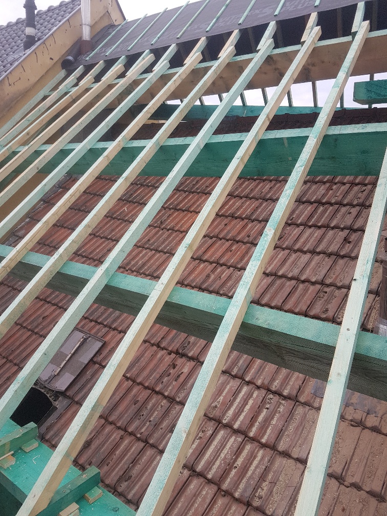 Renovatie Hellend Dak uit PVC Alkor – Gevelbekleding uit Lariks Hout te Leuven in Leuven, foto 2