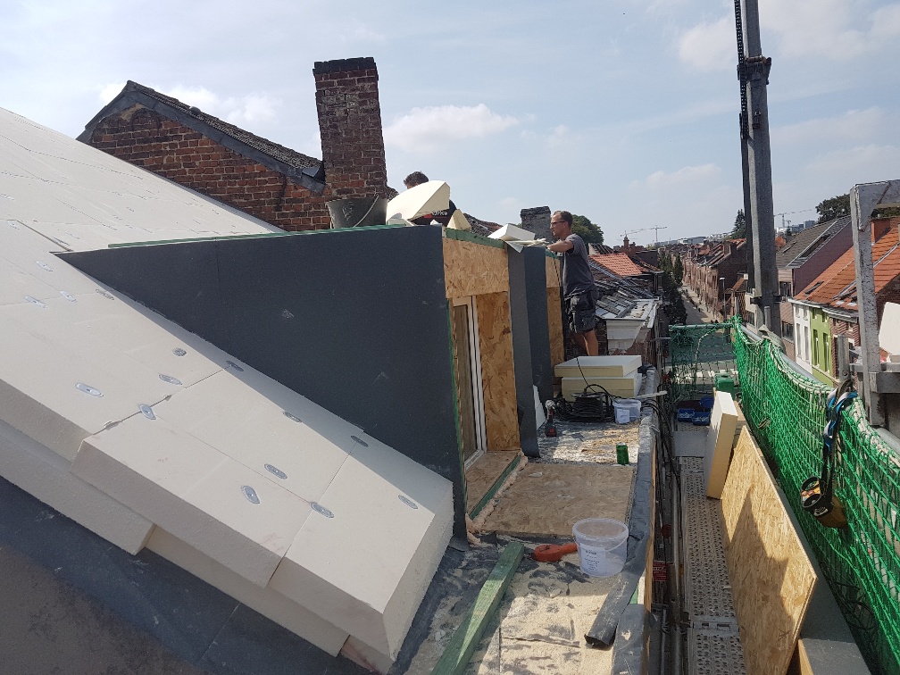 Renovatie Hellend Dak uit PVC Alkor – Gevelbekleding uit Lariks Hout te Leuven in Leuven, foto 3