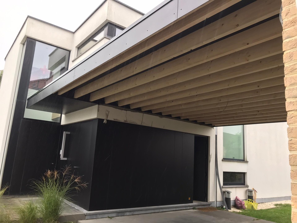 Renovatie van Carport -Plat Dak uit EPDM – Zichtbare Structuur aan de Binnenzijde te Bree in Bree, foto 13
